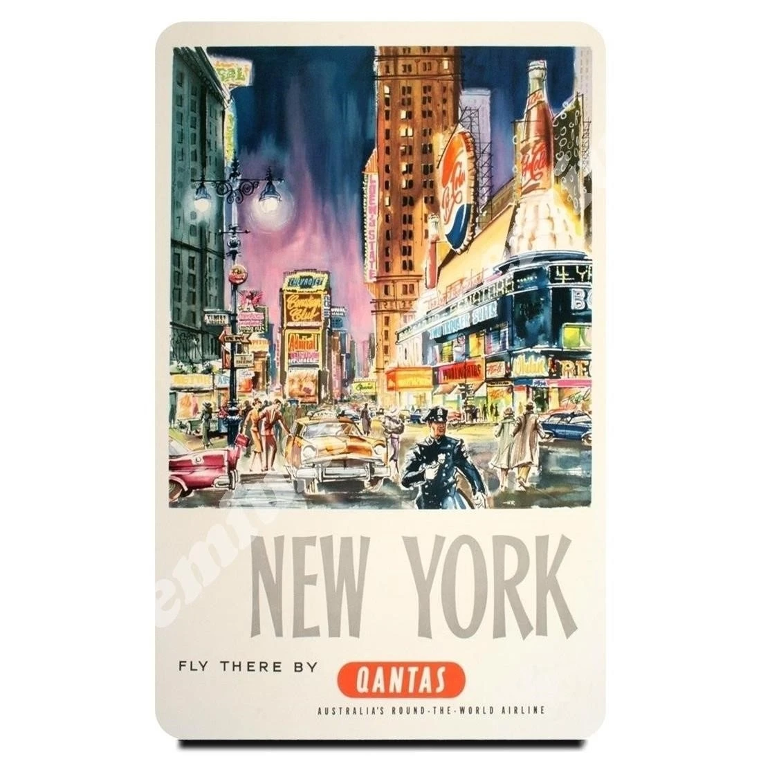 НьюЙорк Сувенирный магнит Винтажный туристический плакат | Дом и сад