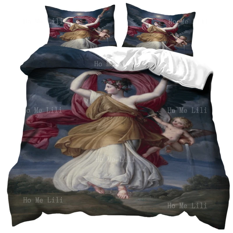 

Aurora And The Goddess Eos Ancient Greek Mythology Seville Fresco Angels Monogram Virgin Mary Ceiling Duvet Cover By Ho Me Lili