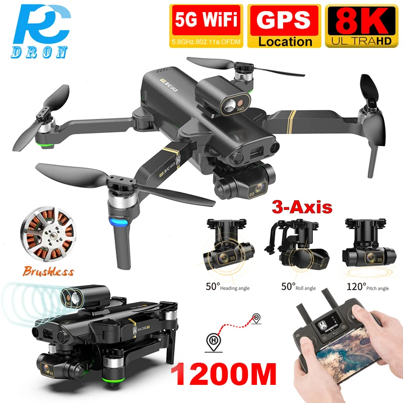 

Obstacle Avoidance Camera Drone HD 8K 3-Axis Gimbal KAI One Max 5G FPV Brushless Gimbal RC Dron 4K Video GPS Professional