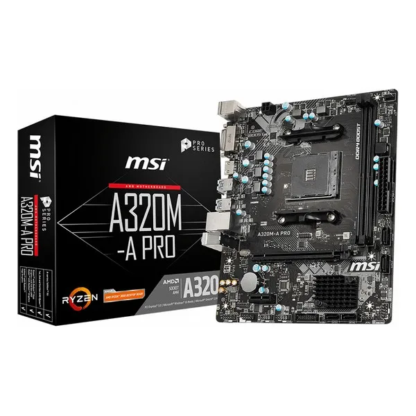 Материнская плата MSI A320M A Pro mATX DDR4 AM4|Материнские платы для ноутбуков| |