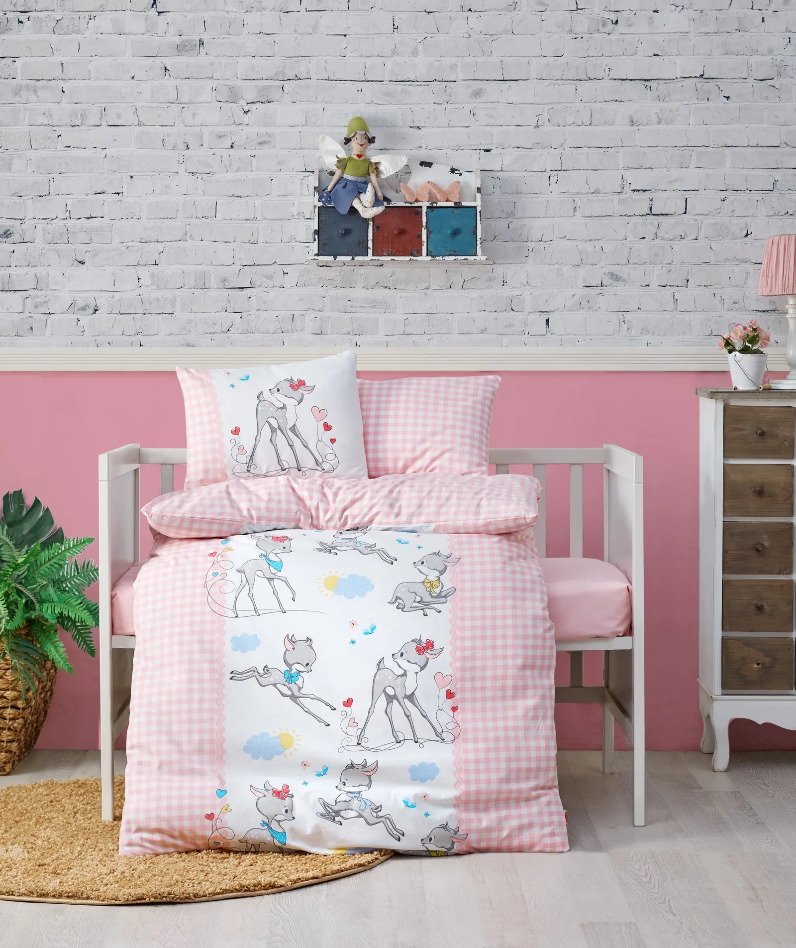 

Cotton Box Turkey Single Baby Duvet Cover Set, Bed Sheet, Pillowcase, Baby Room, Baby Gift, Bed Cover, Girl Boy, 100% Cotton