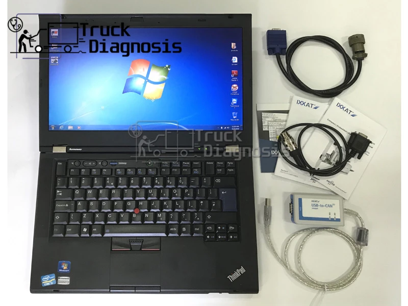 T420 ноутбук для MTU диагностический комплект (USB к CAN) кабель MEDC ECU4 + контроллеры