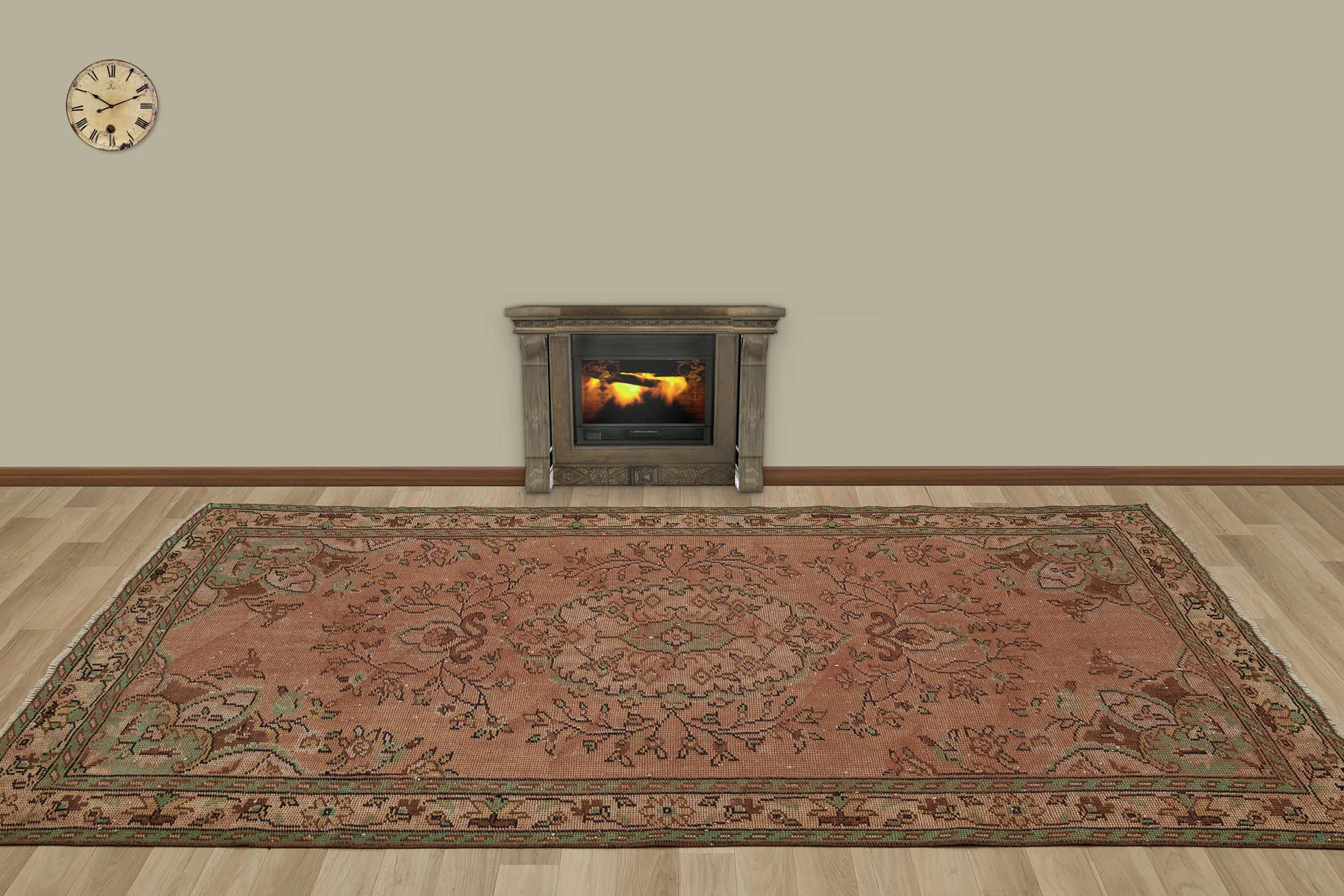 

Hand Woven Tumbled Carpet (7196)157x262
