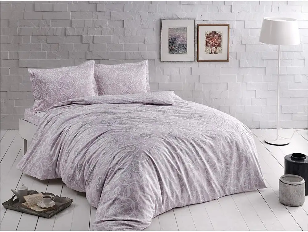 

Tac Double Satin Duvet Cover Set-Castillo Lila
