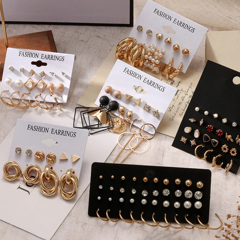 Модные Винтажные жемчужные металлические серьги-кольца VCORM в виде звеньев золота