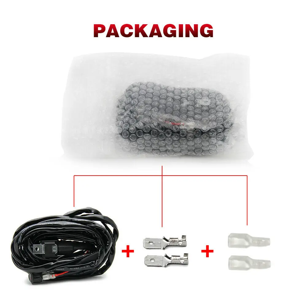 

HAOLIDE Wiring Harness Cable Set Relay Adapter for Car Headlights Work Lights Car LED Light Bar Wire 3M 12V 24V 40A