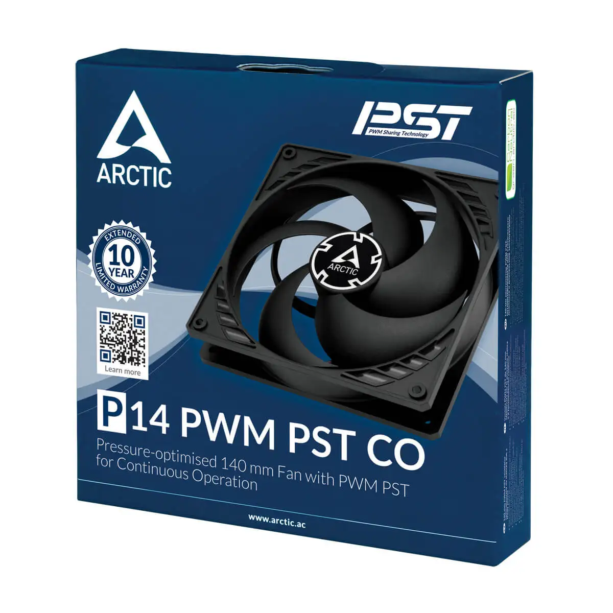 Вентилятор Arctic P14 PWM PST CO Black/black / Pressure-optimised 140 mm Fan with for Continuous Operation |
