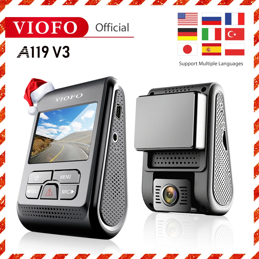 VIOFO A119 V3 Автомобильный видеорегистратор, обновленная последняя версия, супер ночное видение, Новейшая автомобильная камера 2560*1600P 30 кадров в секунду, опционально gps