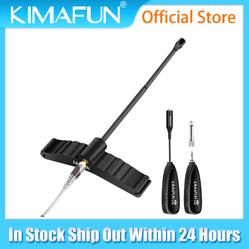 KIMAFUN Wireless Condenser Cello Mic Cello Special Instrument Microphone For Stage Performance Wireless Musical Viola Microphone