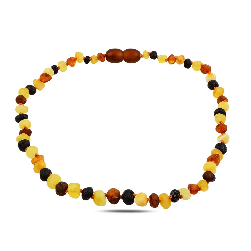

Silver 925 Sterling Natural Baltic Amber 32cm Baby Necklace