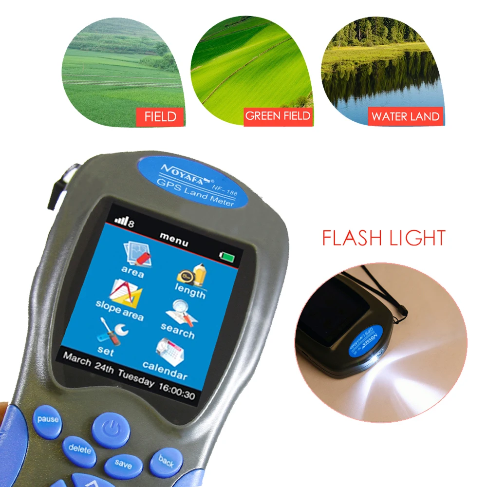 NOYAFA NF-188 GPS Measuring Land Meter Color Screen device survey equipment Receiver Area Measurement Measure Network tools |