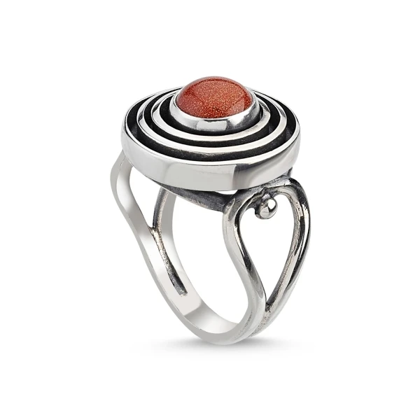 

Silver 925 Sterling Star Stone Handwork Ring