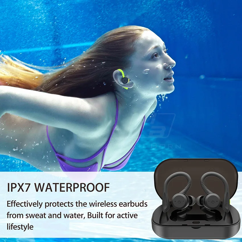 Наушники-вкладыши Mini Born True Wireless Bluetooth-наушники спортивные наушники IPX7