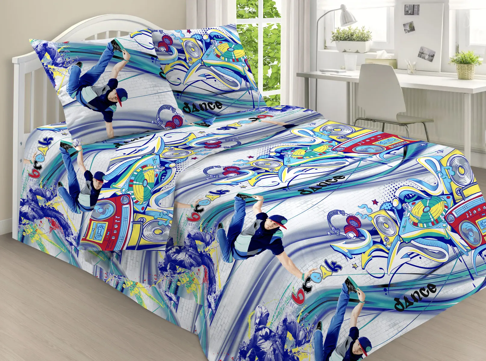 Комплект постельного белья Поплин Детский 100% Хлопок 1.5-спальный Полуторка Nature &amp