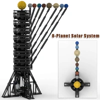 creativity moc building blocks 8 planet solar system technology bricks set educational gift for kids