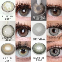 FRESHLADY 1Pair Natural Gray Color Contact Lenses for Eyes Color Cosmetic Contact Lenses Eye Colored Lens Beautiful Pupils