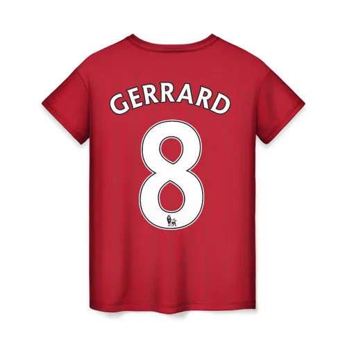 Женская футболка 3D Джеррард Ливерпуль ретро