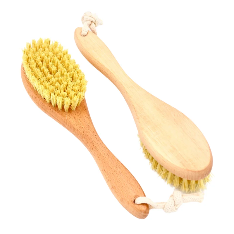 Щётка для сухого массажа тела из натурального волокна тампико 79-80 пучков. |