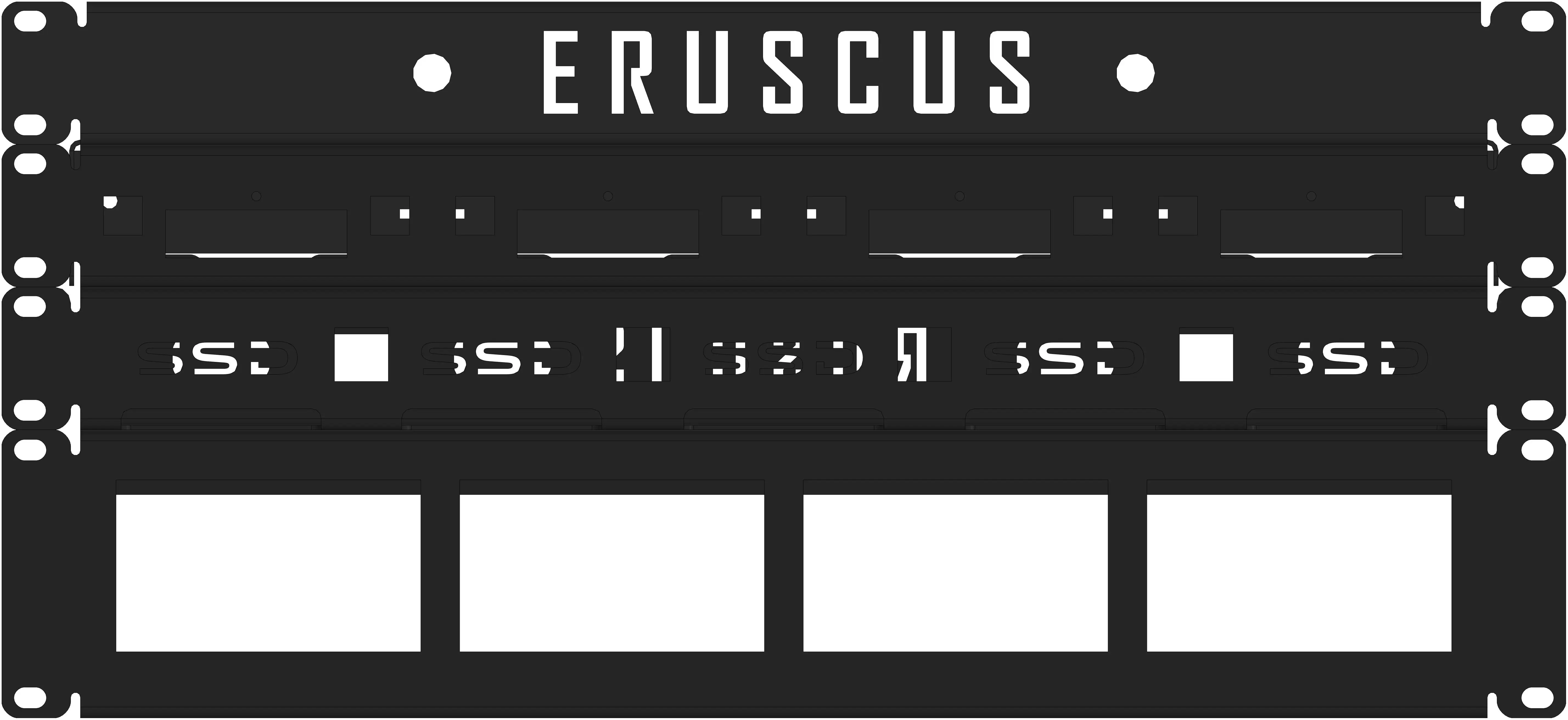 RACK панель ERUSCUS SSD 19" 1U для Raspberry Pi |