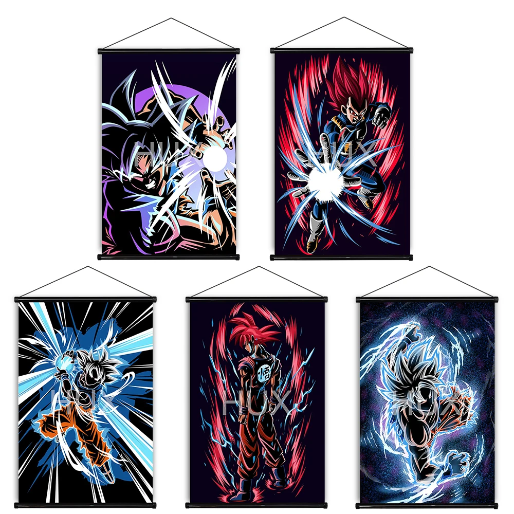 

Dragon Ball Z Goku Japane Classic Anime Scroll Pictures Prints Wall Art Tableau Decoration Mural Quality Canvas Painting Posters