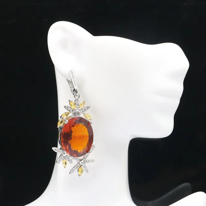 61x25 мм нежный тонкий большой тяжелый 22 г Зеленый Перидот медовый шпинель Белый CZ