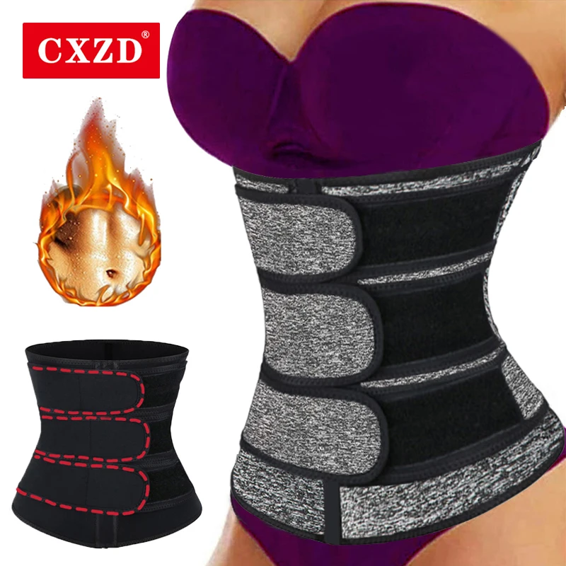 

CXZD Shapewear Waist Trainer Neoprene Sauna Belt Tripple Belts for Women Weight Loss Cincher Body Shaper Tummy Control Strap
