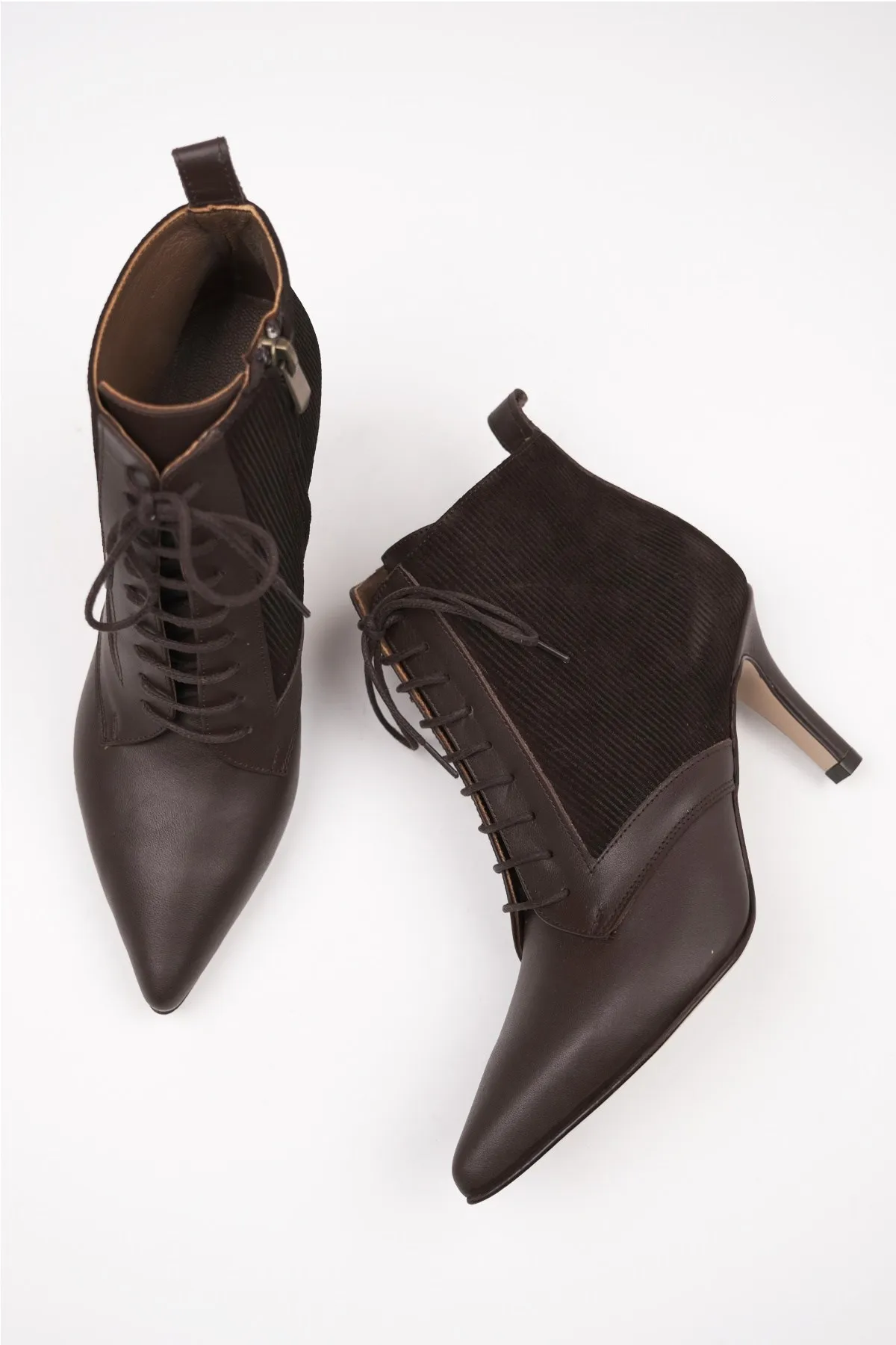 

Women Winter Season Genuine Leather Boots Platform Collection Shoes High Heels Luxury Designer Brown Black Ankle Made in Turkey