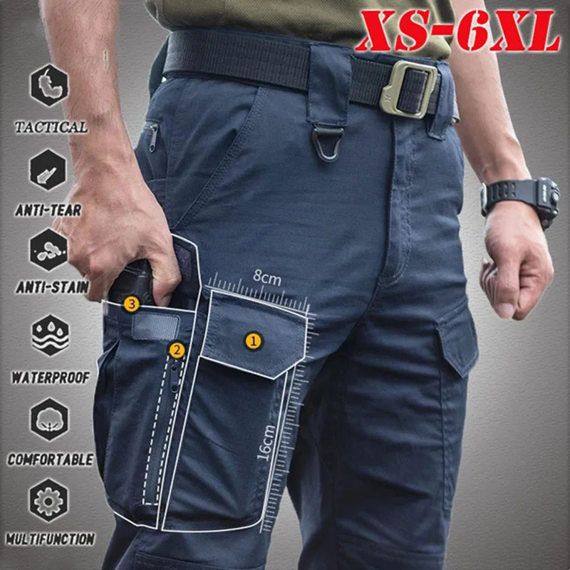 

Men's Tactical Cargo Pants Classic City Outdoor Hiking Trekking Joggers Sweatpants Military Light Multi Pocket Male Trousers 5XL