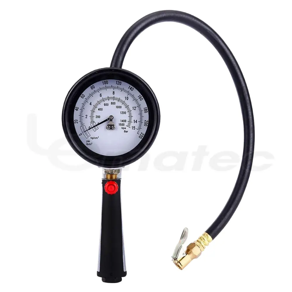 LEMATE Pro металлический насос для шин с манометром 220 PSI двойной воздушный автомобиля