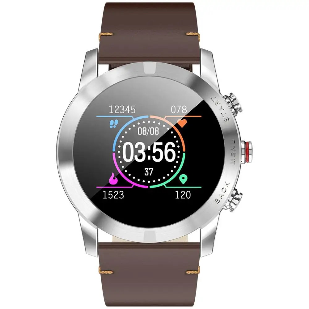 Часы CARCAM SMART WATCH S10 SILVER Коричневая кожа|Смарт-часы| |
