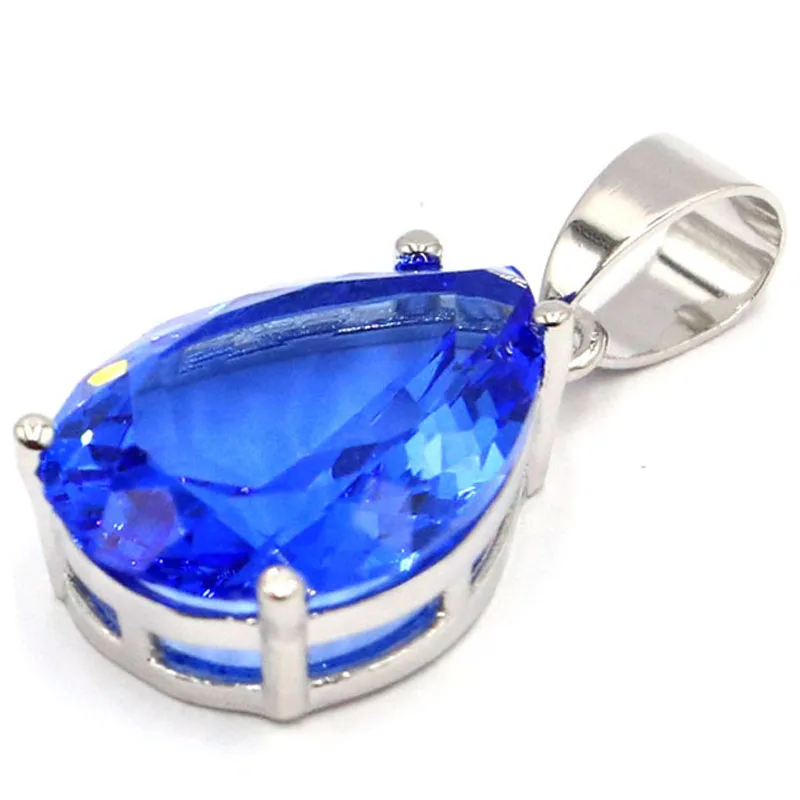 Комплект ювелирных изделий для женщин серьги подвески из серебра с танзанитом