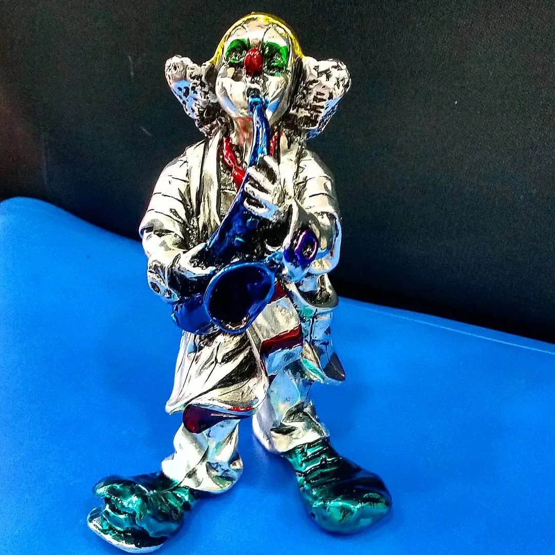 

925 Sterling Silver Plated SAXOPHONE CLOWN