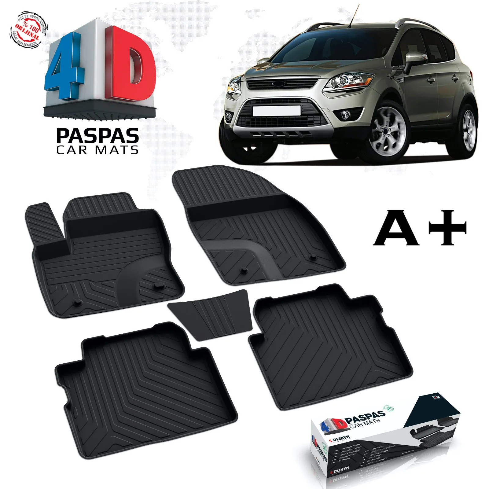 

FOR FORD KUGA 1 4D Pool Mop Black Slip-Resistant Synthetic Nanotechnology Comfortable Convenient 2008 2009 2010 2011 2012 2013 And above