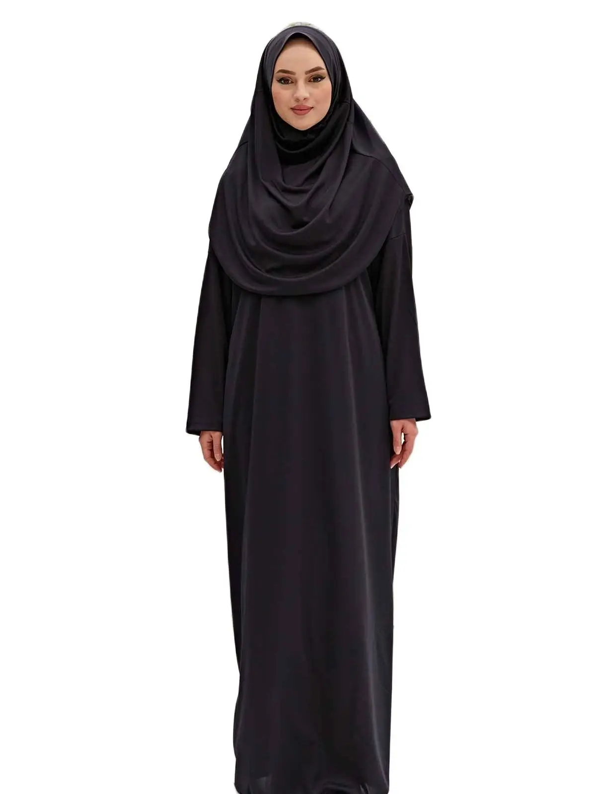 Hijab Barn Prayer Gown Muslim Dress Women Hijab Dress Prayer Gown Jilbab Abaya Long Khimar Full Cover Ramadan Gown  Abayas Women's dress hijab femme musulman turban islam turkey jilbab