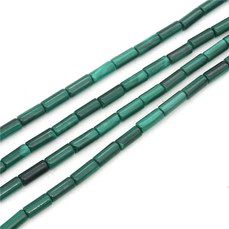 

Natural Real Stone Malachite Beads Tube Cylinder Shape 4x9mm For Making Jewelry Bracelet Earings Necklace
