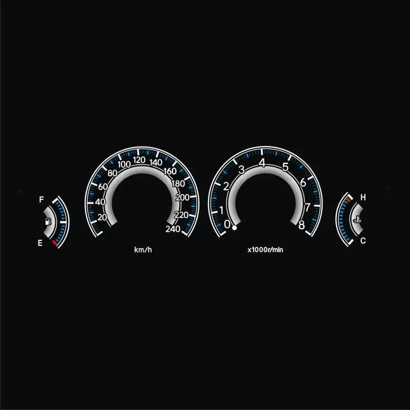 DASH EL glow gauge для RHD Corolla AE100 AE101 светильник черного цвета с обратной белой панелью 240