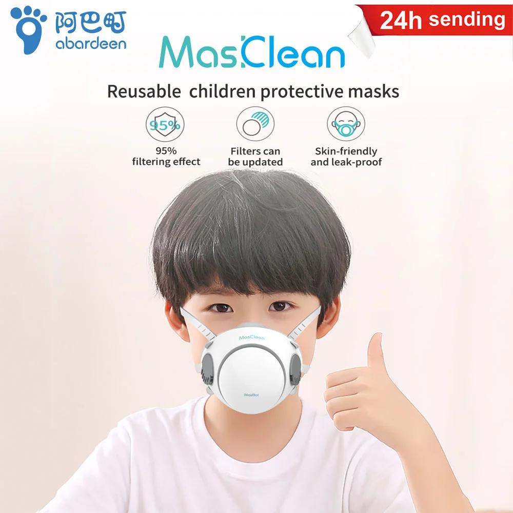 

Abardeen MasClean Reusable mask Protect children Anti Virus 10 PCS dust-proof filter PM2.5 Washable and replaceable filter