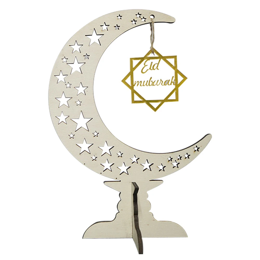 

Unique Wooden Simulation Moon DIY Decorations Girls Bedroom Bedside Living Room Stars and Moon Home Decor Party Supplies