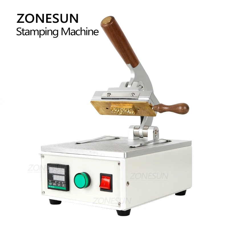 

ZONESUN Manual Logo Number Leather Wood Heat Press Machine Hot Foil Stamping Machine
