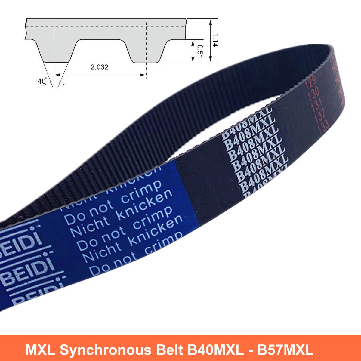 

1Pcs MXL Timing Belt Width 6mm 10mm Closed Loop Rubber Synchronous Belt B40 B42 B43 B47 B49 B50 B52 B54 B55 B56 B57MXL