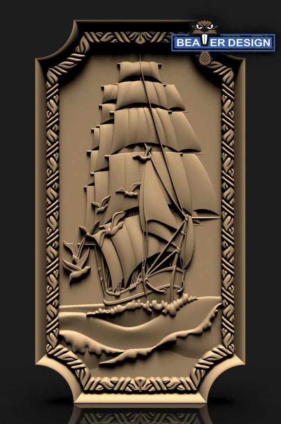 Sailboat 3D STL для ЧПУ обработки |