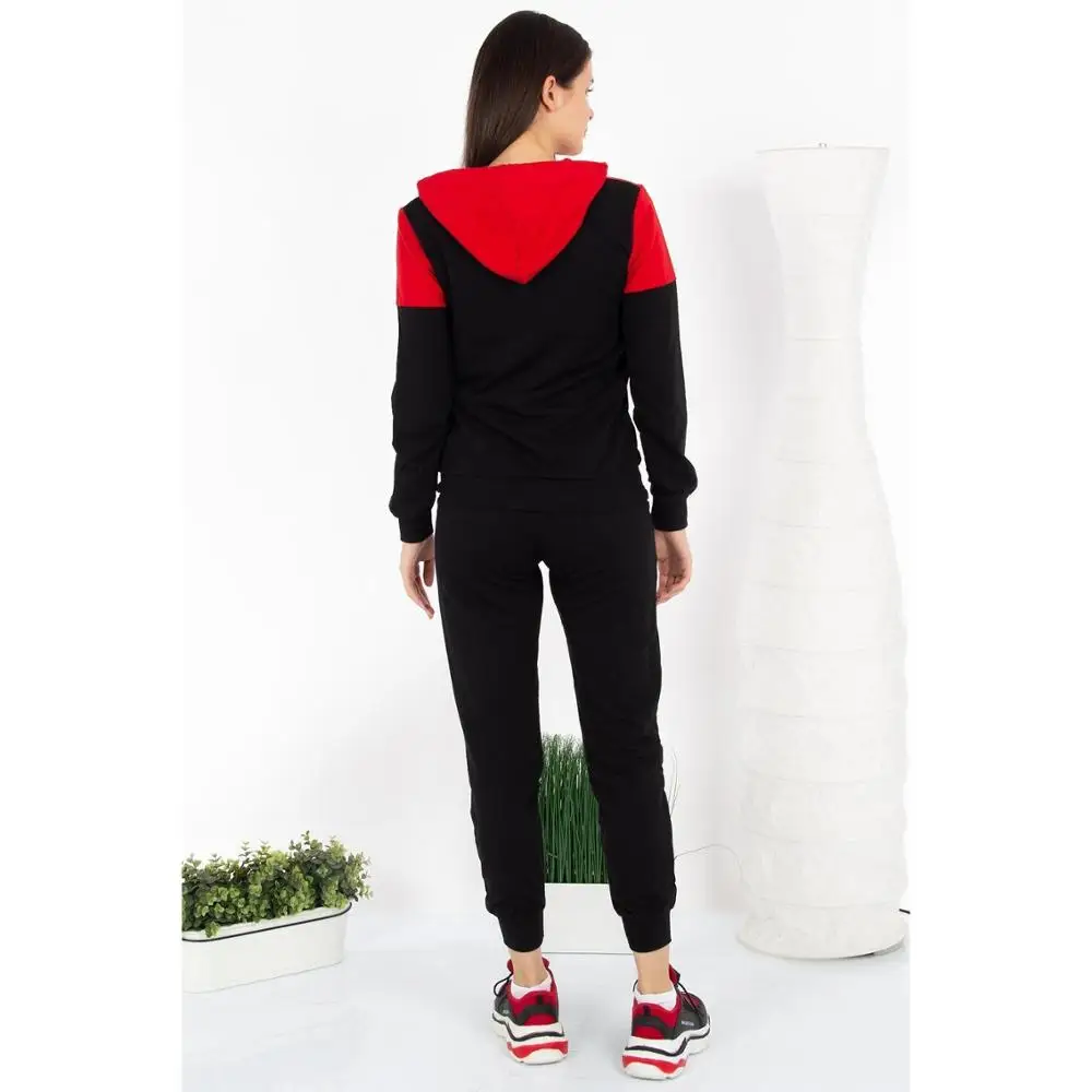 Женский комплект из 2 предметов повседневный теплый спортивный костюм с