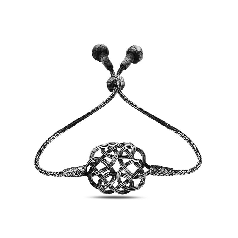 Silver 925 Sterling Oxidized Kazaziye Hand Knitting Elevator Bracelet | Украшения и аксессуары