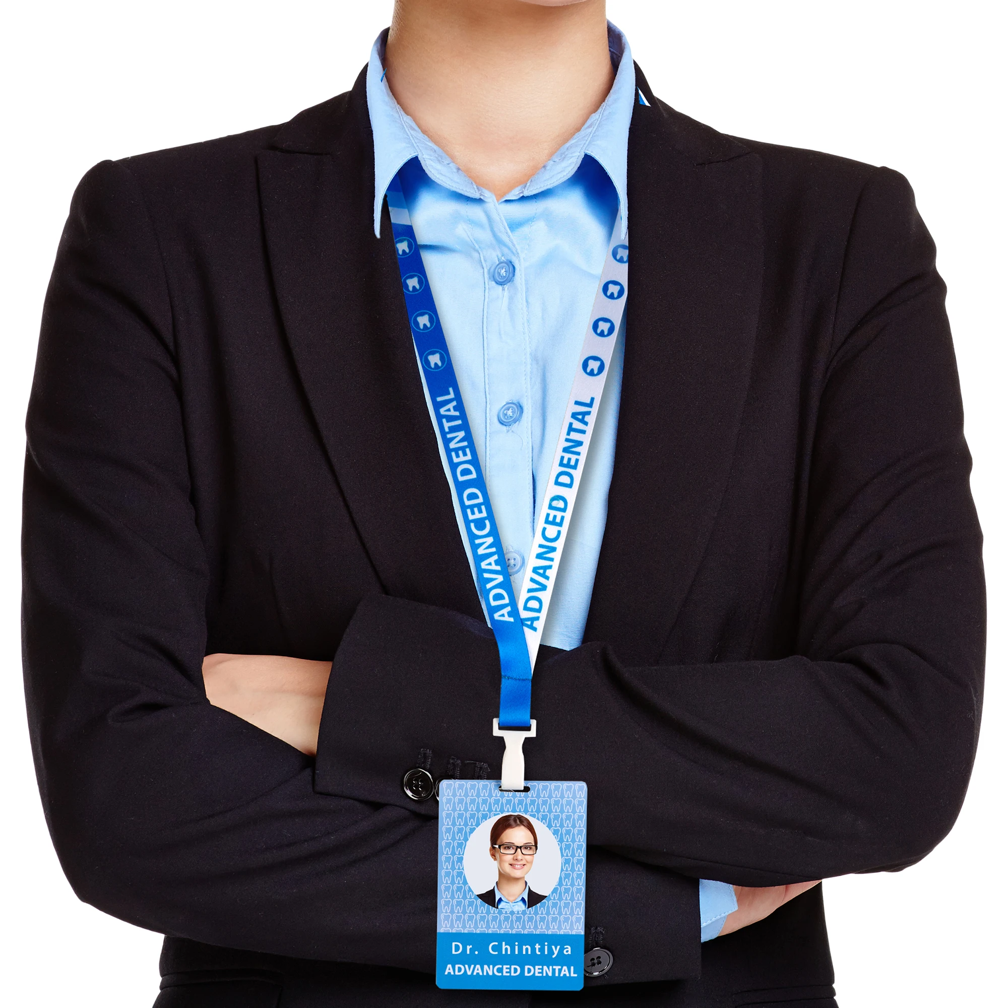 Шнурки для удостоверения личности с индивидуальным принтом офисных вещей