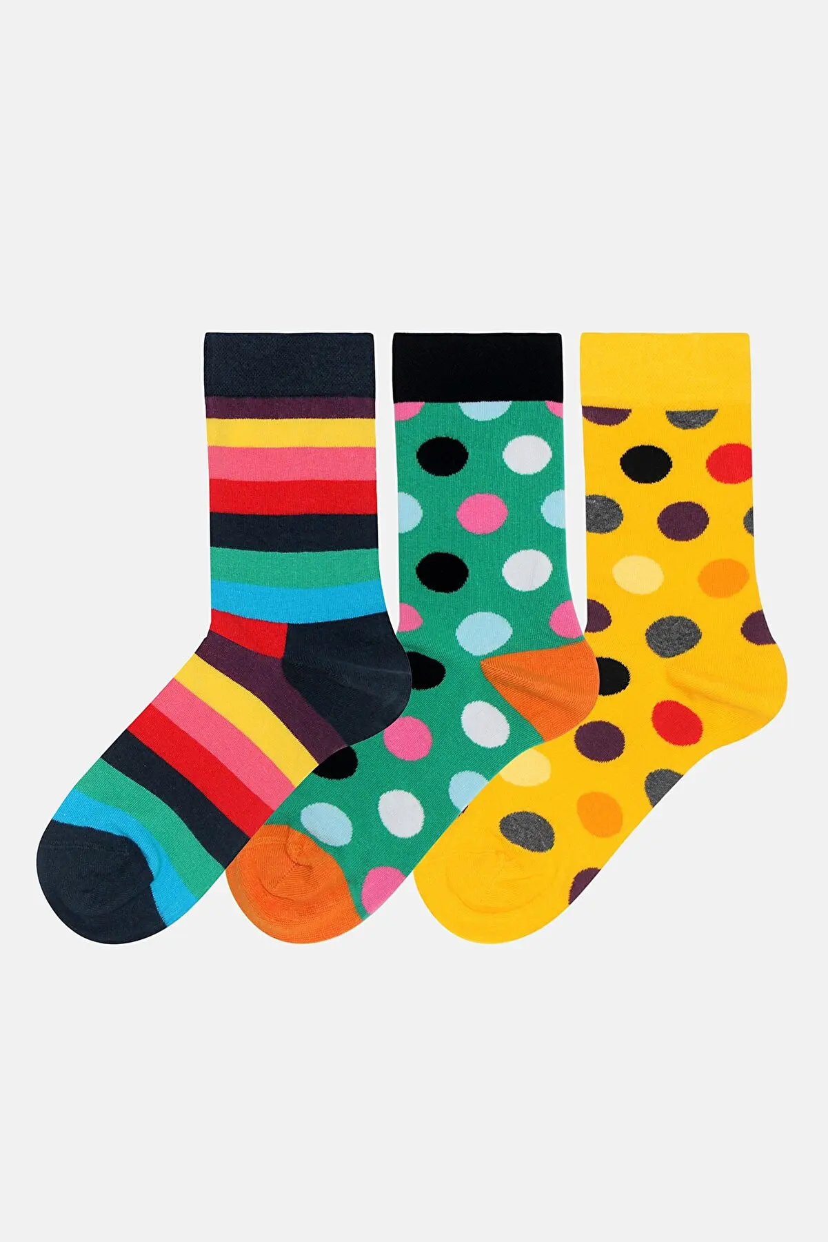 Unisex 3 Pack Mixed Variation 3 Pairs of Socks