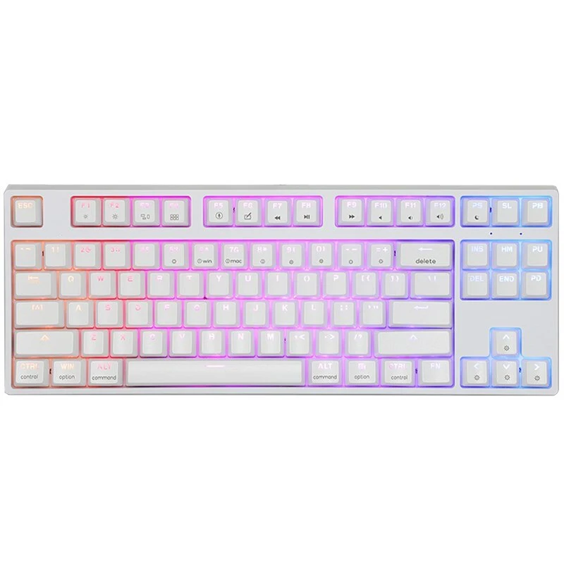 

HTMOTXY 87 Mechanical Gaming Keyboards RGB keycap Optics Hot Swap Backlit keyboard 87 Keys Gaming Accessories Wired Win/Mac/iPad