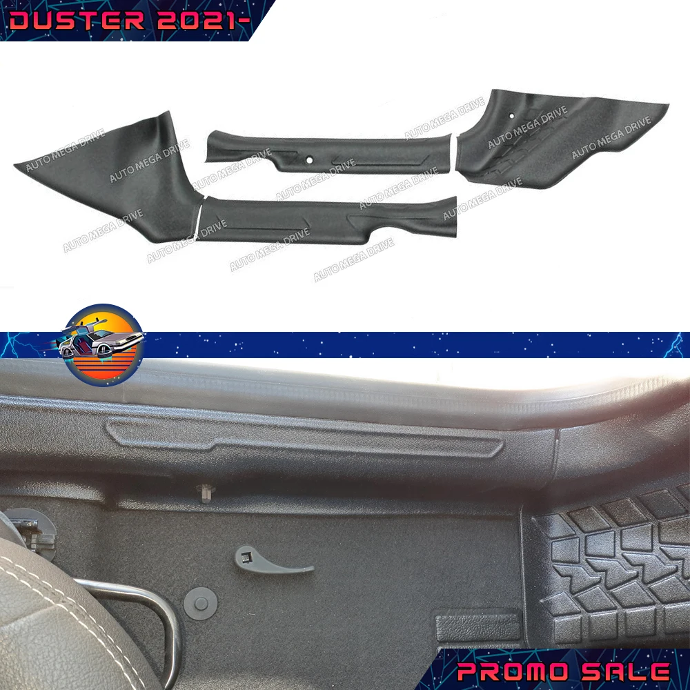 Защитные накладки на передний и задний ковролин салона для Renault Duster 2021 молдинги