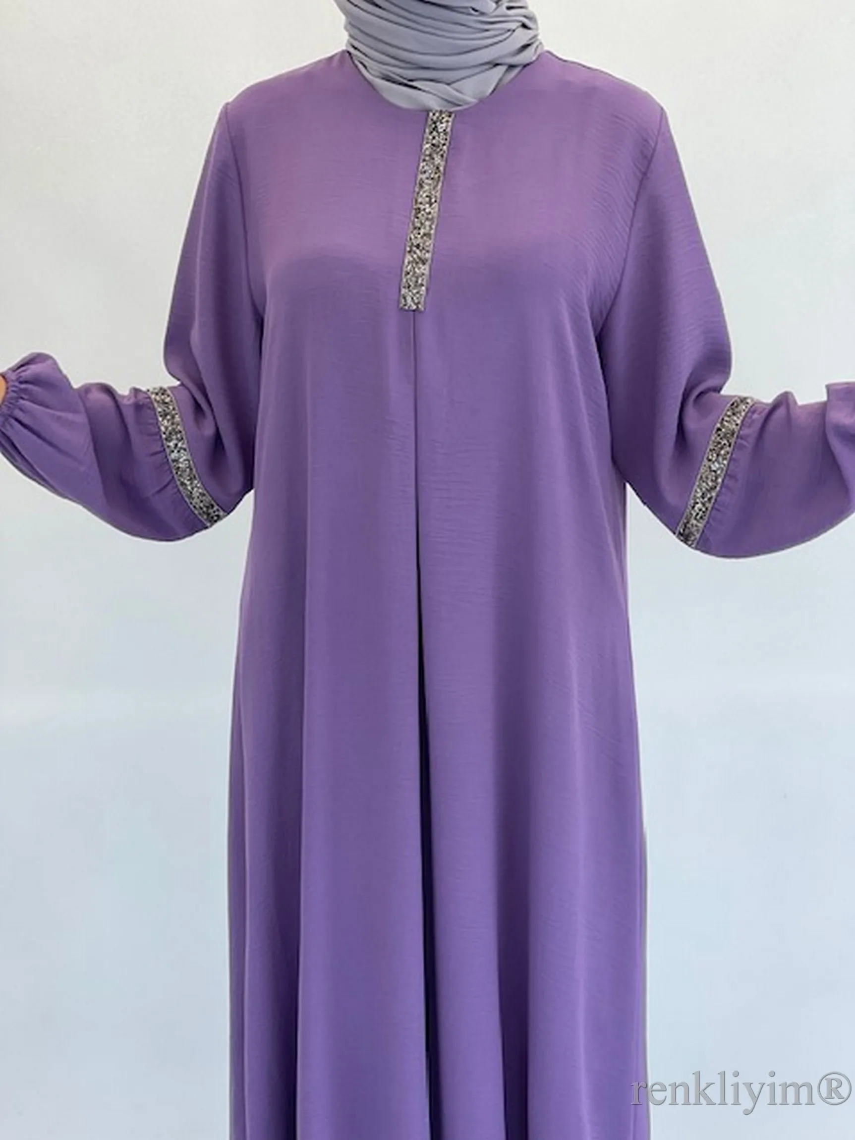 Turkish Dress Soft Aerobin Fabric Handles Long Pearl Stone Processing 2021 Hot Summer Season 145 cm long abaya