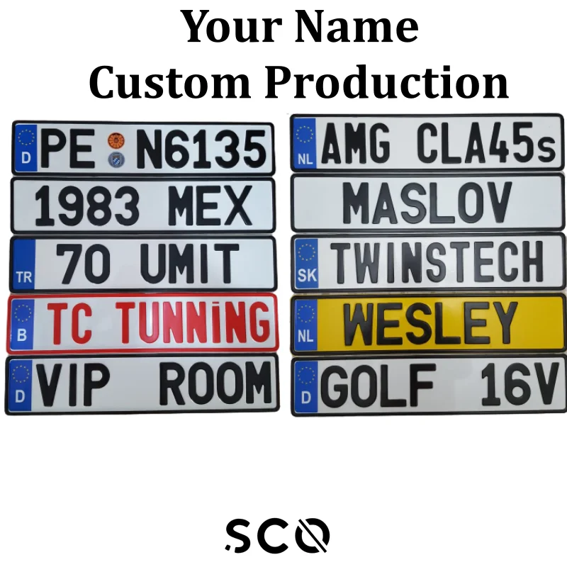 Номерной знак ЕС индивидуальный номерной Европейского типа алюминиевый