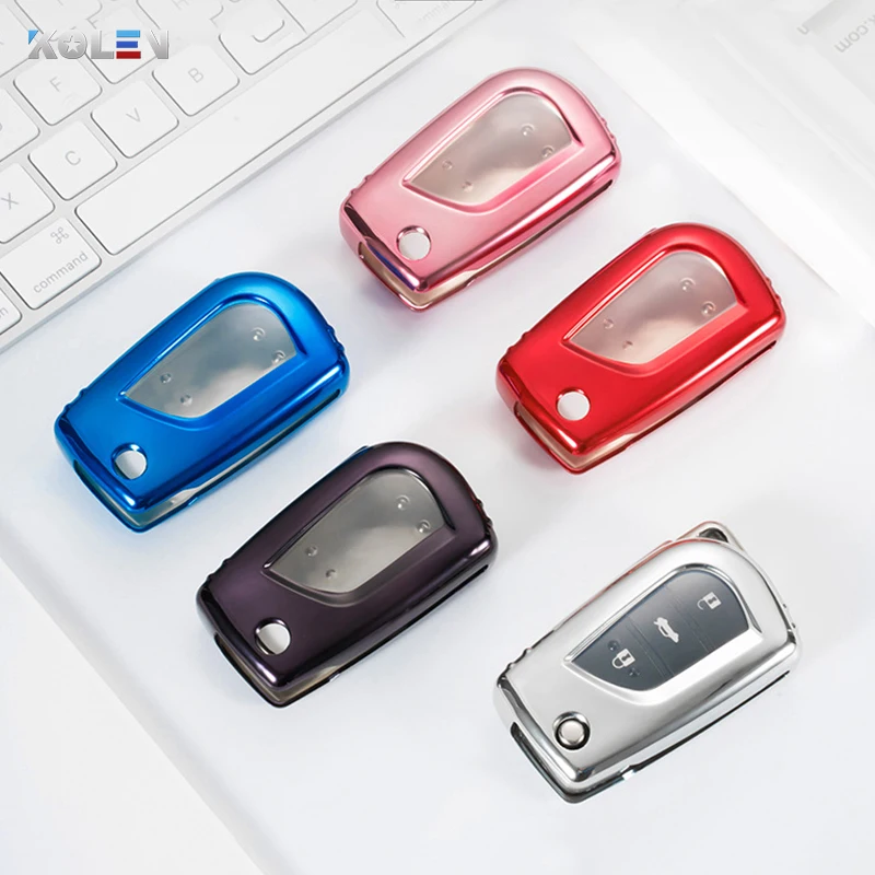

Soft TPU Car Key Case Full Cover Shell Fob For Toyota Corolla Auris Reiz Avensis Rav4 Hilux Yaris Aygo Scion Revo Fortuner TC IM